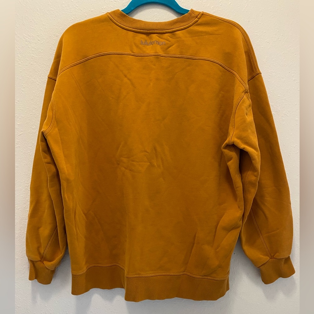 Lululemon Perfectly Oversized Retro Atheltic Crew Sweatshirt Fools Gold Cozy - Picture 4 of 10